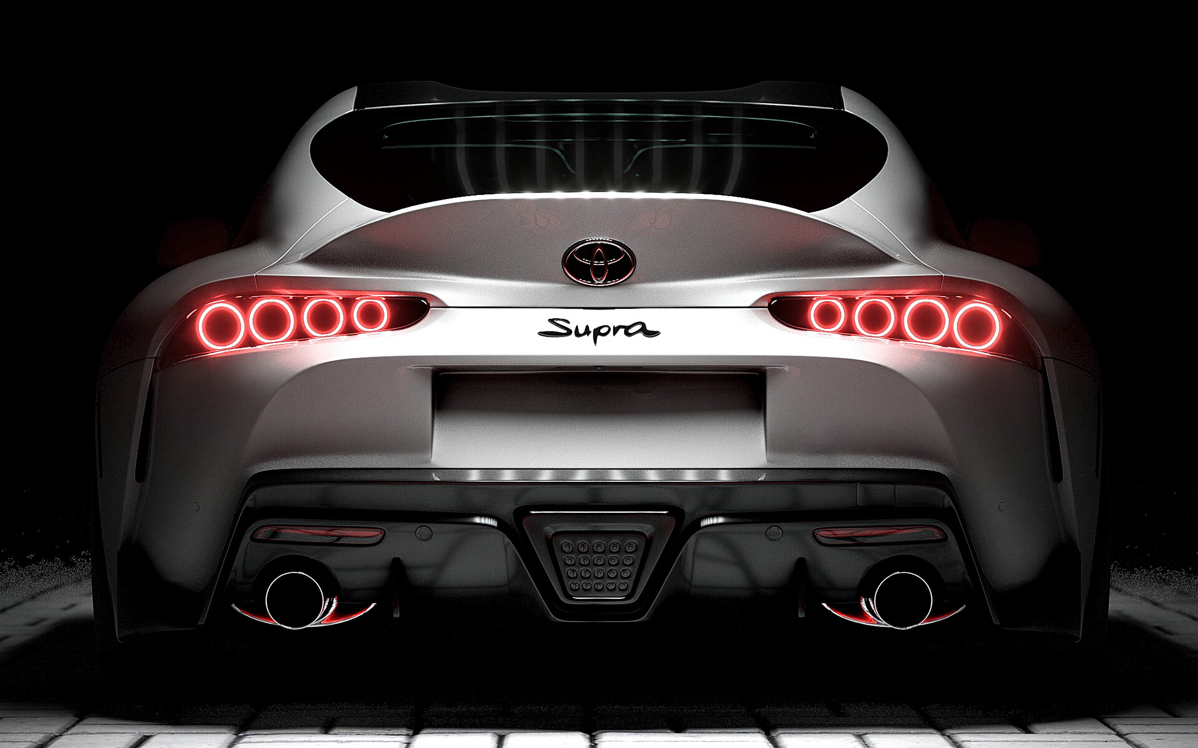 Wallpaper Toyota Supra, Toyota, Sportscar, White, Rear - Toyota Supra Wallpaper 4k - HD Wallpaper 