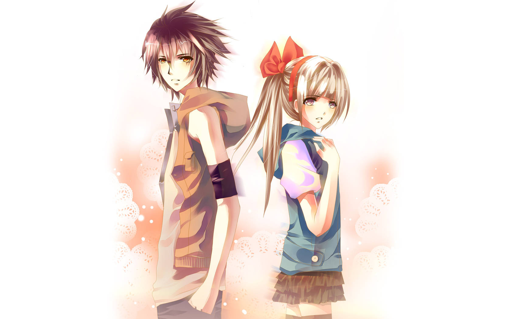 Cute Anime Girl And Boy Wallpaper gambar ke 11