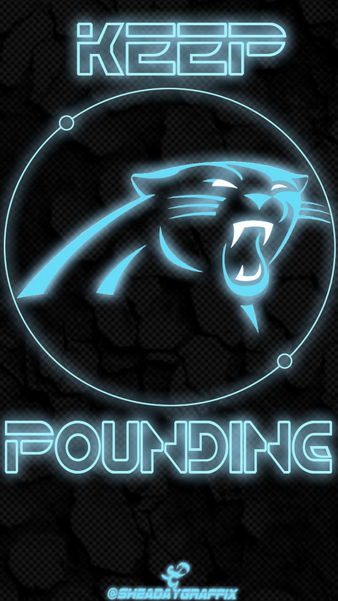 Carolina Panthers Iphone Home Screen Wallpaper With - Keep Pounding - HD Wallpaper 