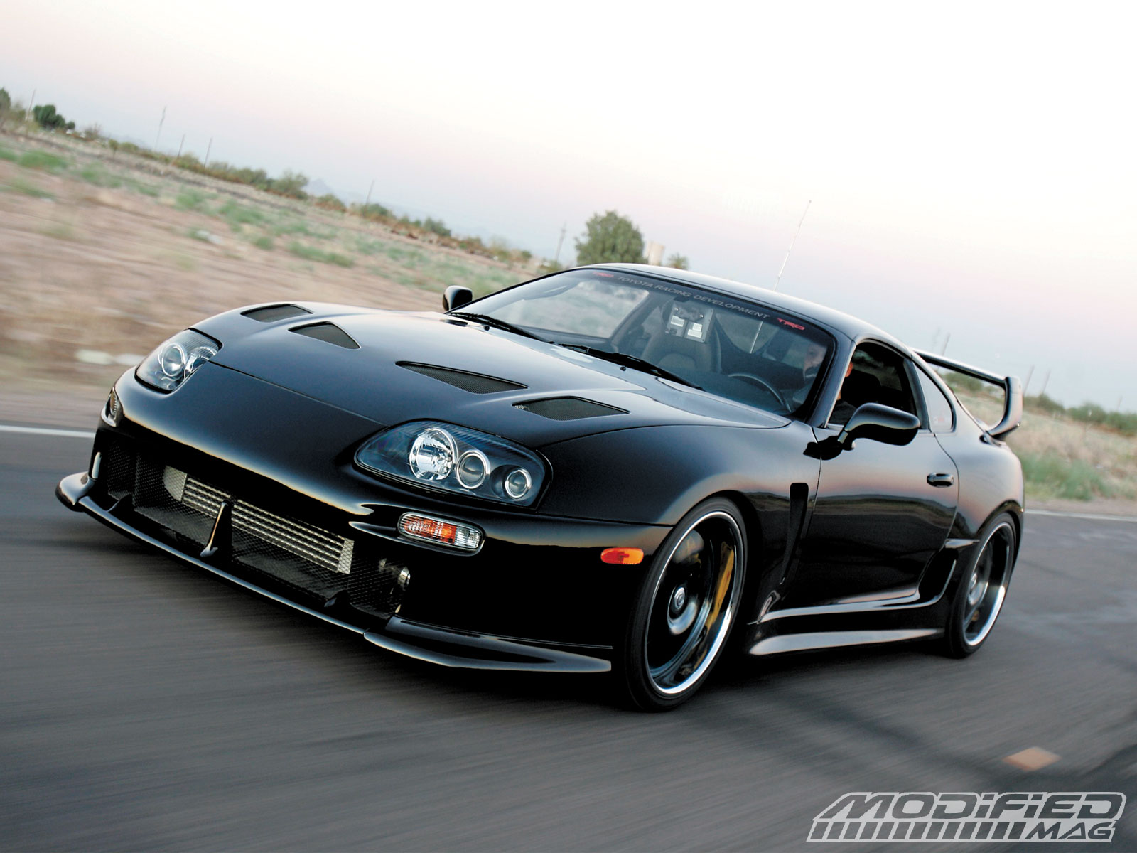 Toyota Supra 1998 Black - HD Wallpaper 