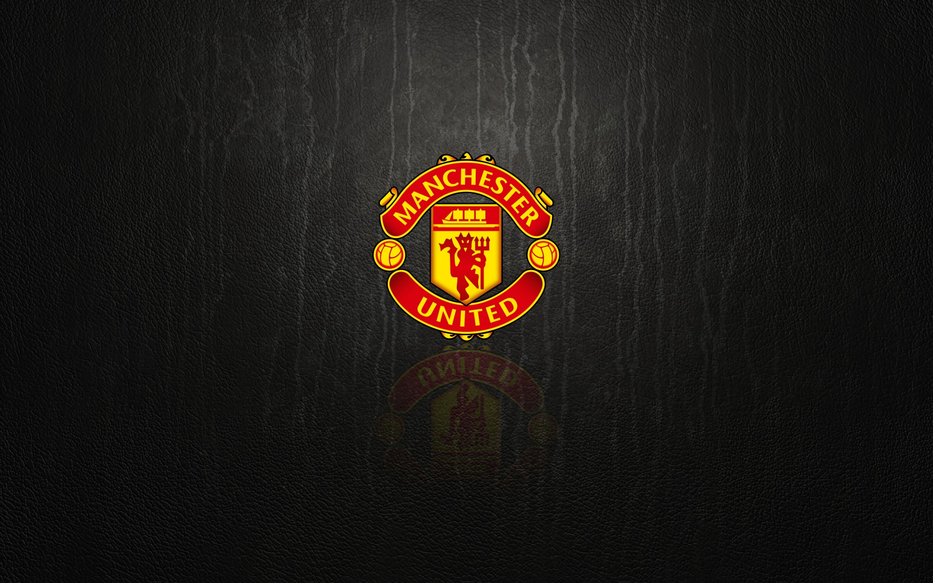Manchester United Logo Black Background - HD Wallpaper 