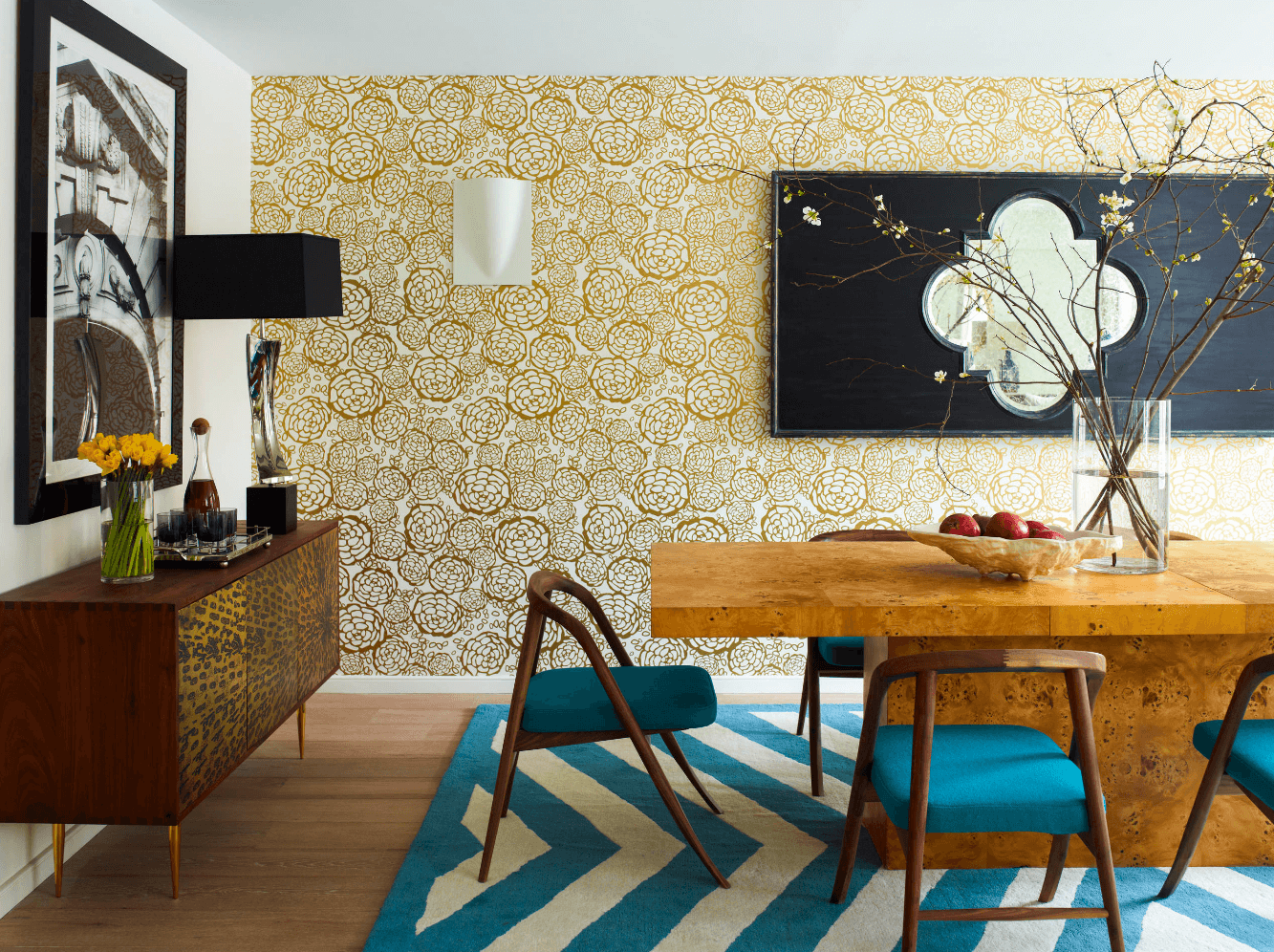 Retro Dining Room Decor Ideas - HD Wallpaper 