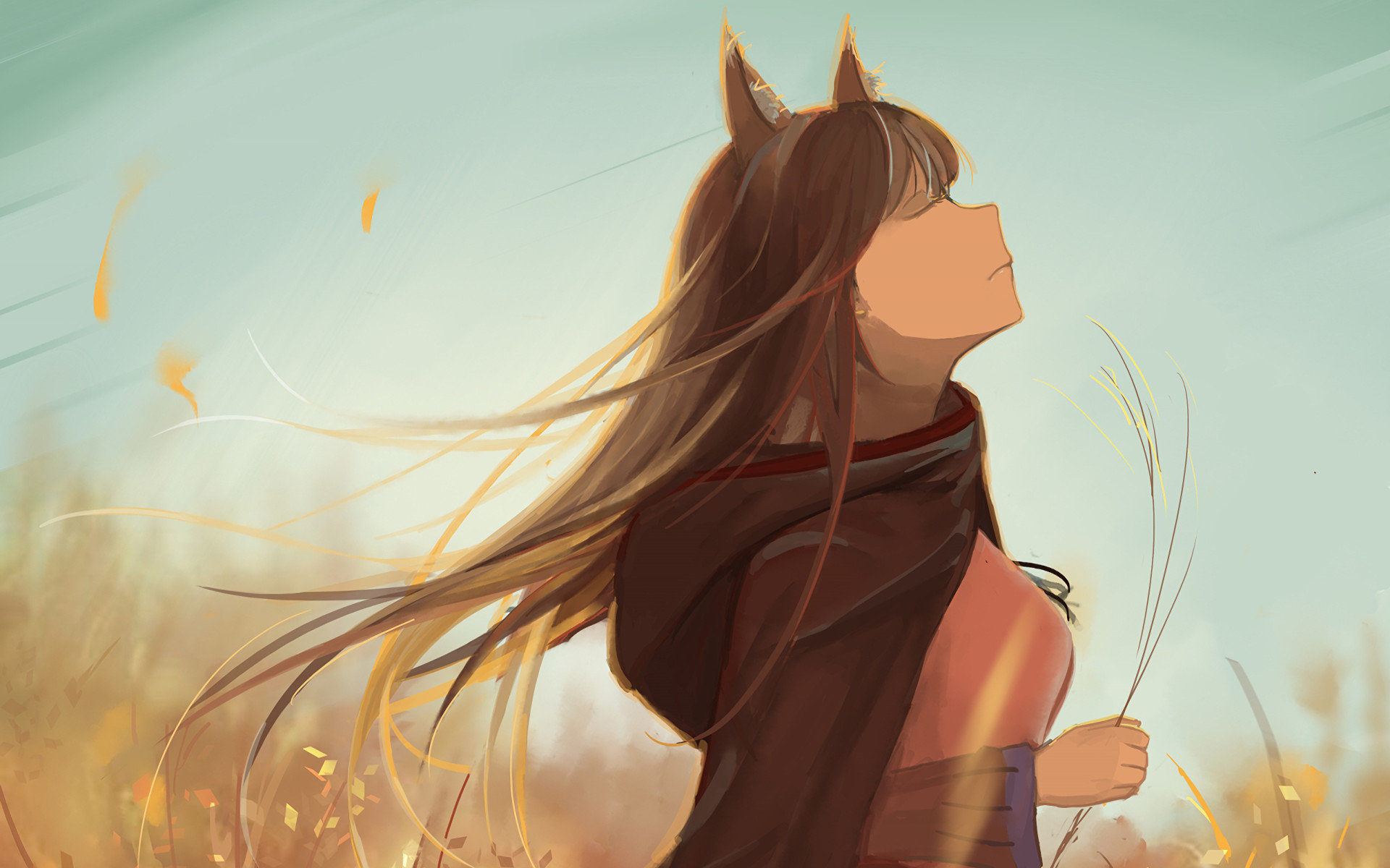 Best Holo Wallpaper Id - Spice And Wolf Holo Background - HD Wallpaper 