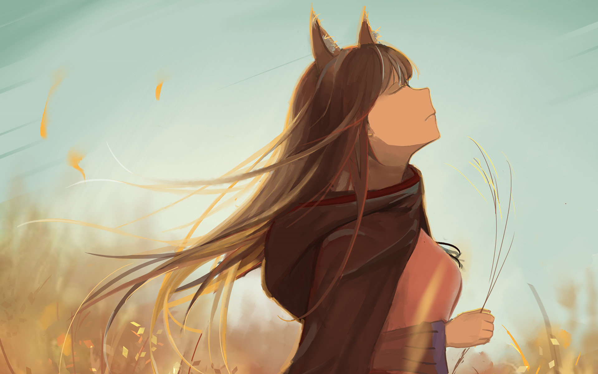 Best Holo Wallpaper Id Spice And Wolf Holo Background 1920x1200 Wallpaper Teahub Io
