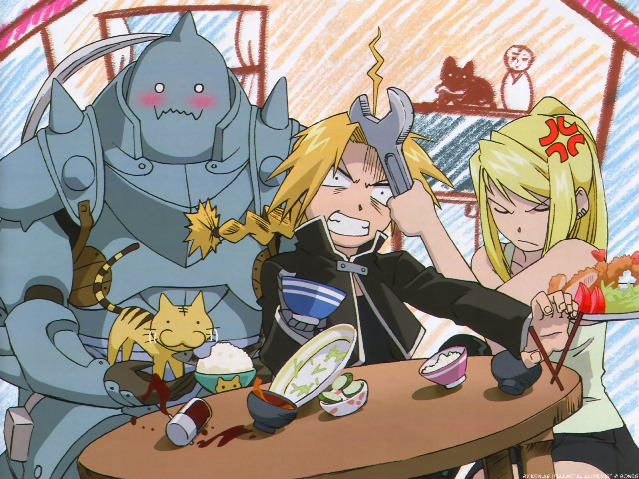 Fullmetal Alchemist And Edward Elric Image - Fullmetal Alchemist Winry Al And Ed - HD Wallpaper 