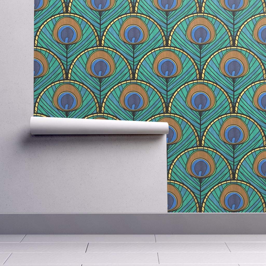 Peacock Feather Art Deco - HD Wallpaper 
