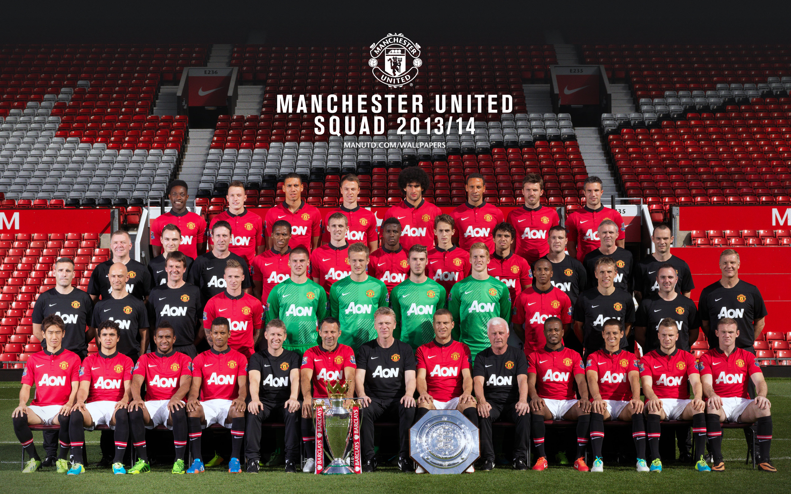 Manchester United Squad 2013-2014 Wallpaper - Manchester United Players 2017 - HD Wallpaper 