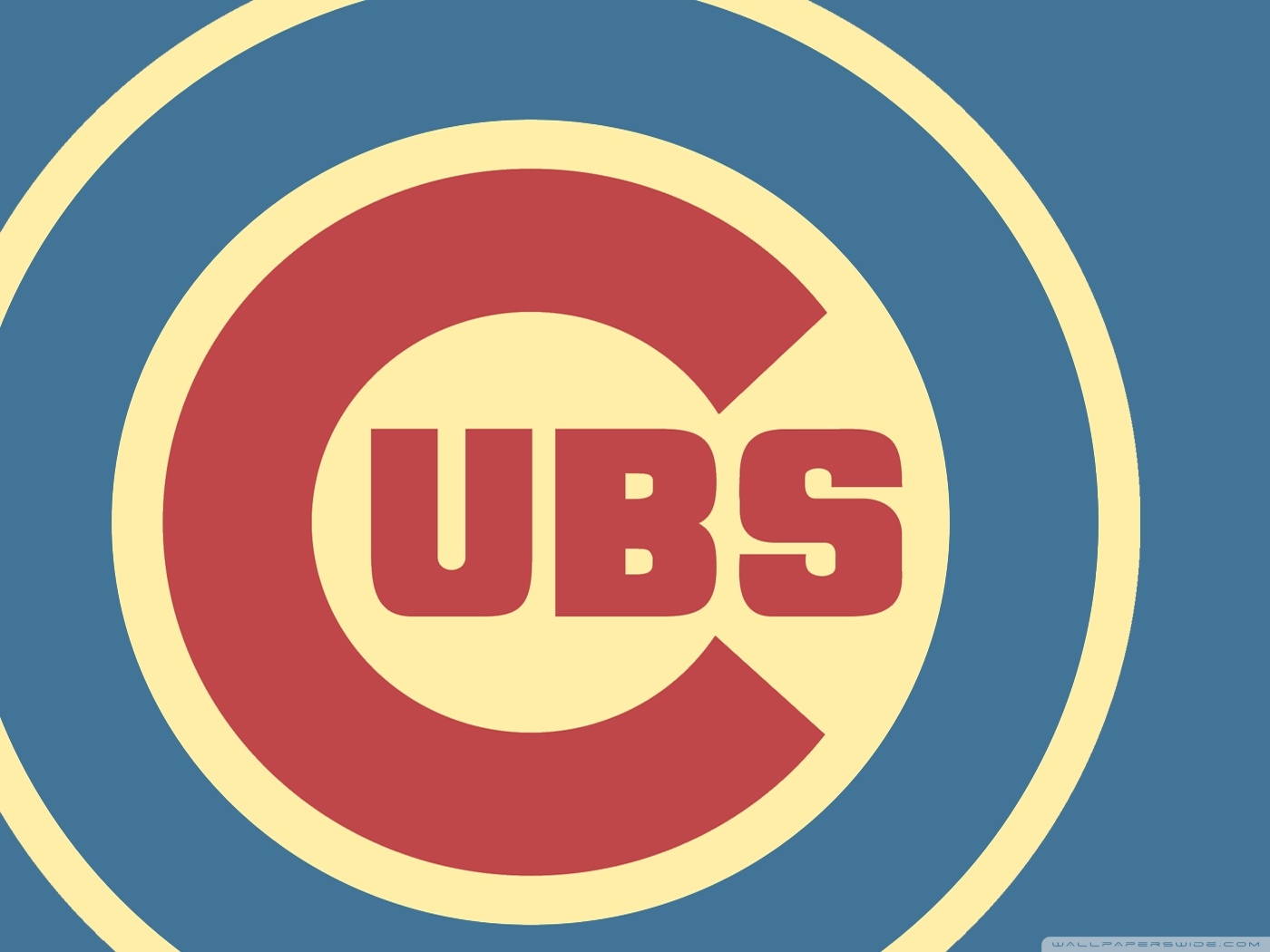 Chicago Cubs Wallpaper Retro Logo - HD Wallpaper 