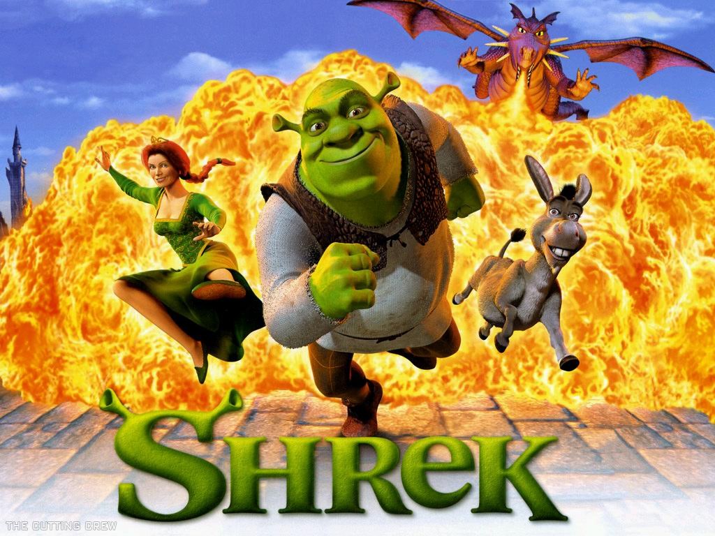 Donkey And Shrek - Shrek Fiona Donkey Dragon - HD Wallpaper 