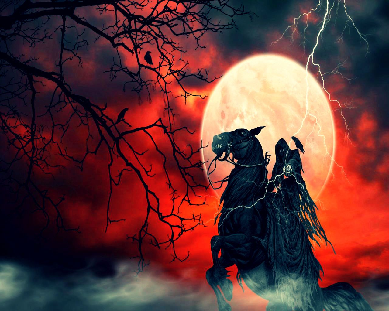 Grim Reaper On Horse - HD Wallpaper 