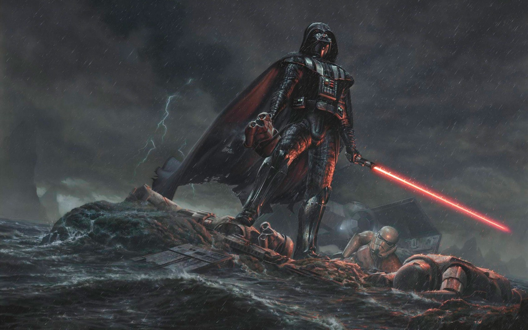 Artwork Darth Vader Star Wars Science Fiction Wallpapers - Star Wars Background Drawings - HD Wallpaper 