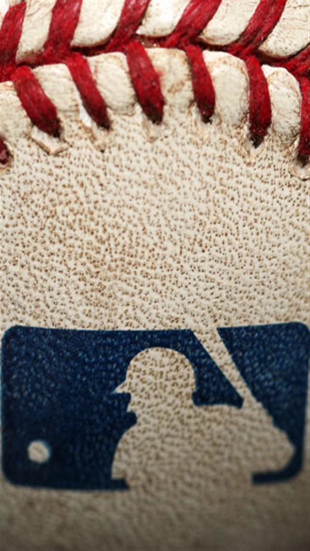 Mlb Wallpaper Iphone Mlb Closeup Logo 640×1136 Wallpapers - Baseball Wallpapers For Iphone - HD Wallpaper 