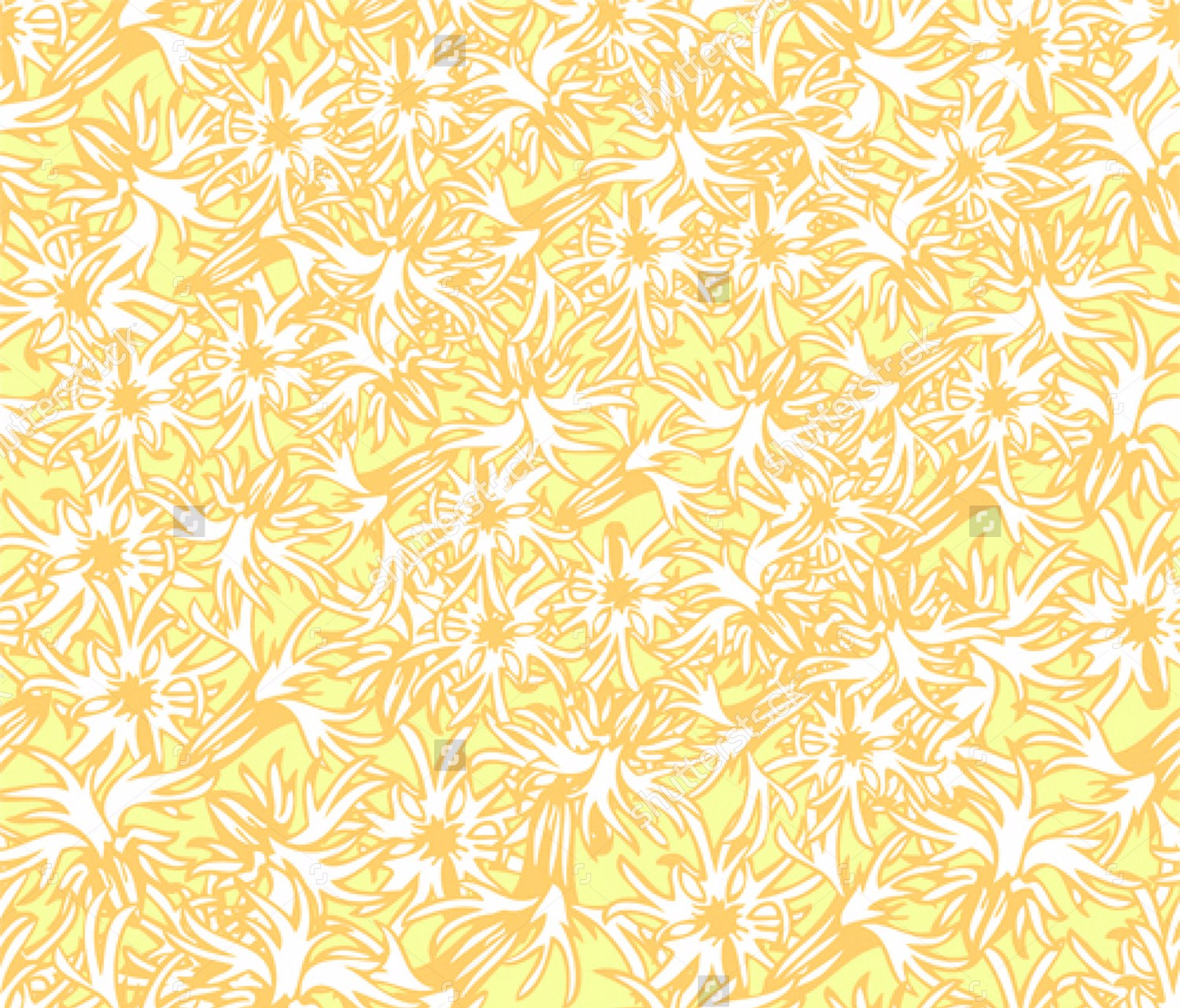 Stock Vector Seamless Vintage Yellow Floral Wallpaper - Vintage Yellow - HD Wallpaper 