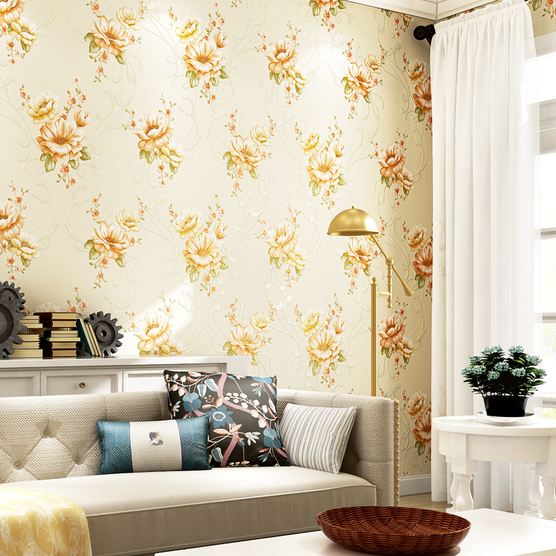 Floral Wallpapers For Bedroom Wall - HD Wallpaper 