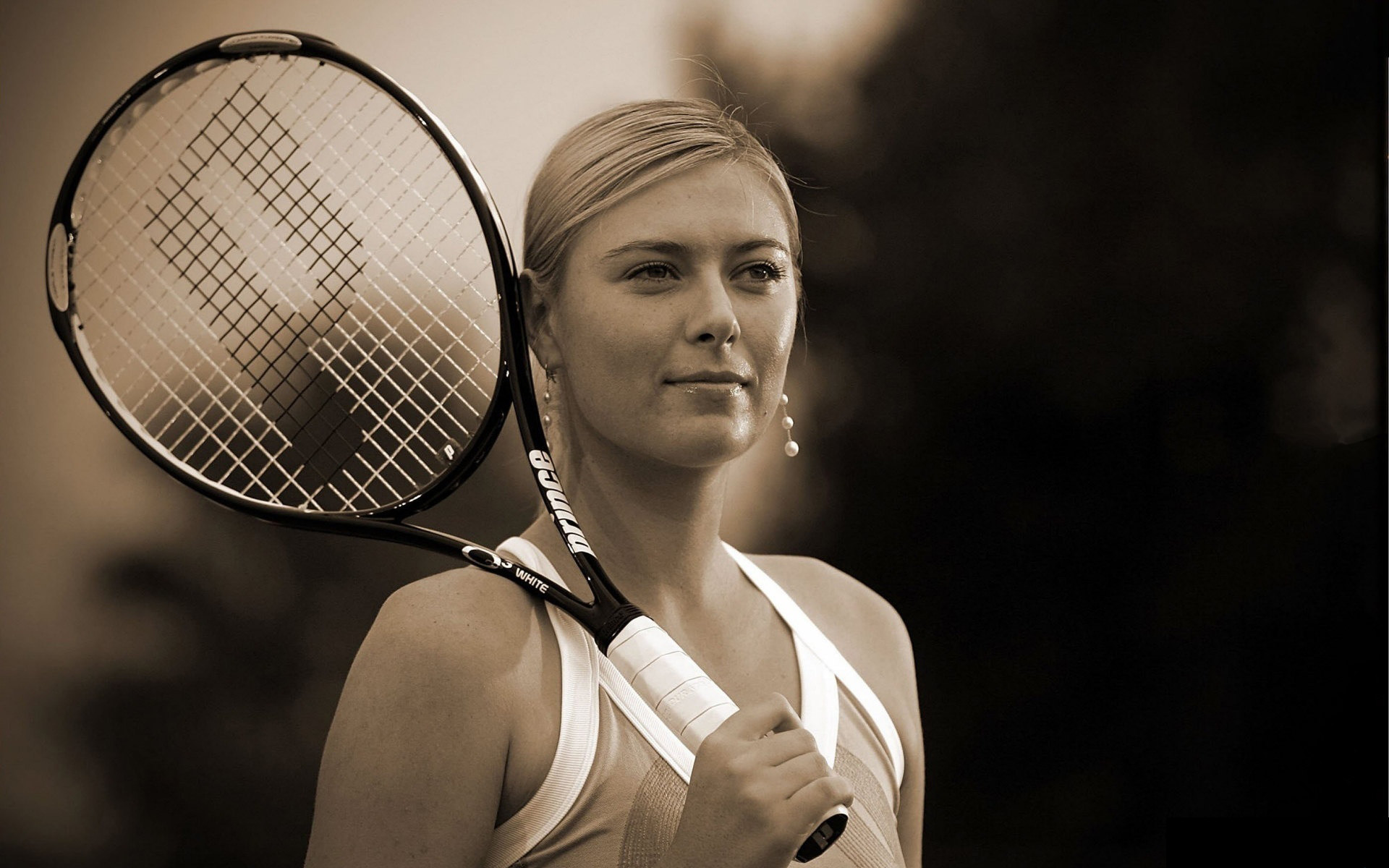 Maria Sharapova Black And White Tennis Wallpaper Hd - Maria Sharapova Inspirational Quotes - HD Wallpaper 