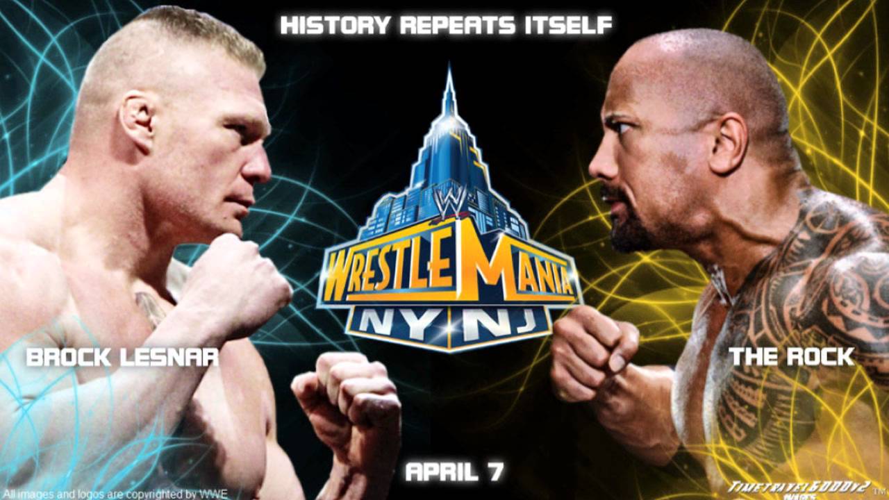 Rock Vs Brock Lesnar 2015 - HD Wallpaper 