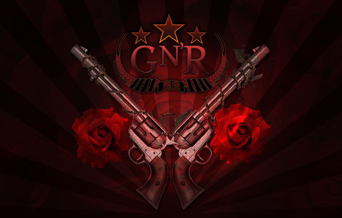 Photo Wallpaper Trunks, Roses, Logo, Rock, Guns N - Logo Guns N Roses - HD Wallpaper 