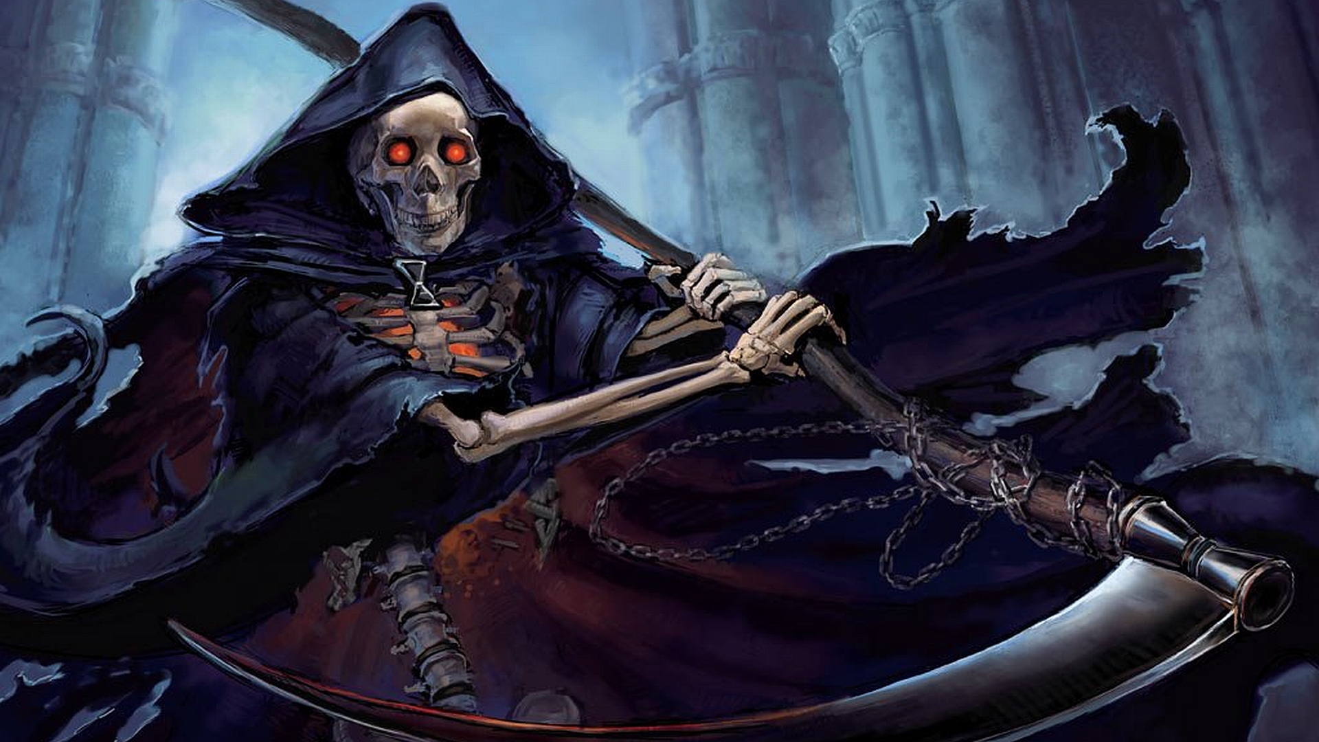 Red Eyed Grim Reaper - HD Wallpaper 