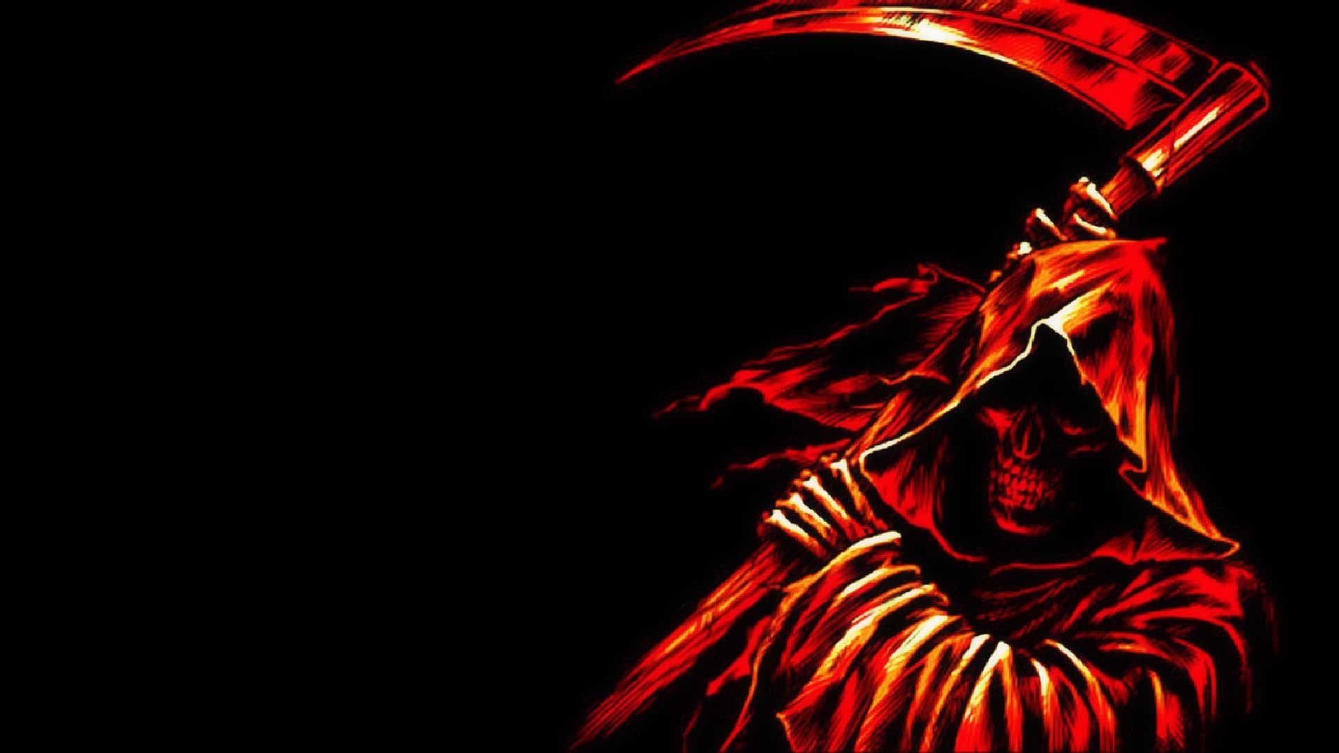 Awesome Grim Reaper Free Wallpaper Id - Red Angel Of Death - HD Wallpaper 