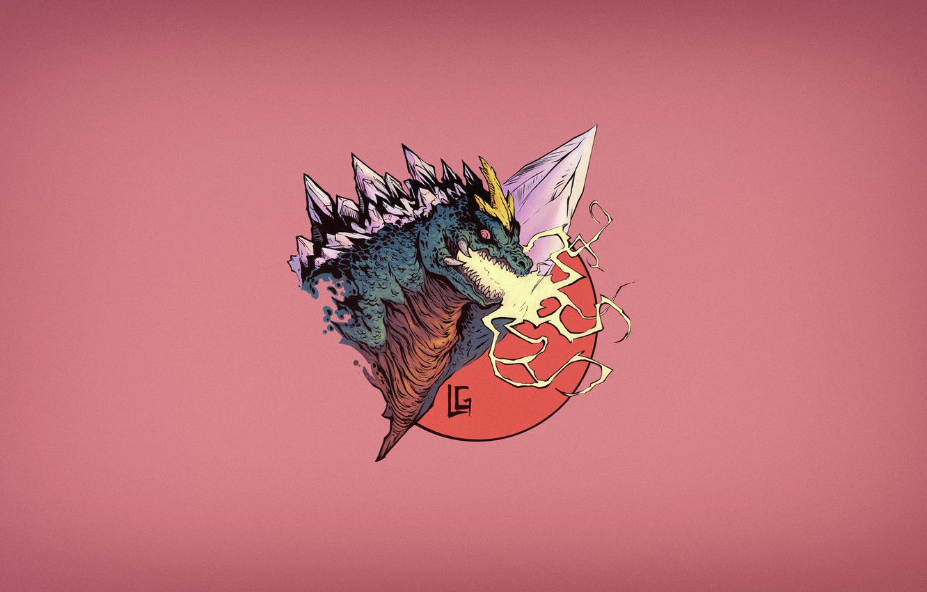 Photo Wallpaper Figure, Monster, Background, Godzilla, - Godzilla Art - HD Wallpaper 