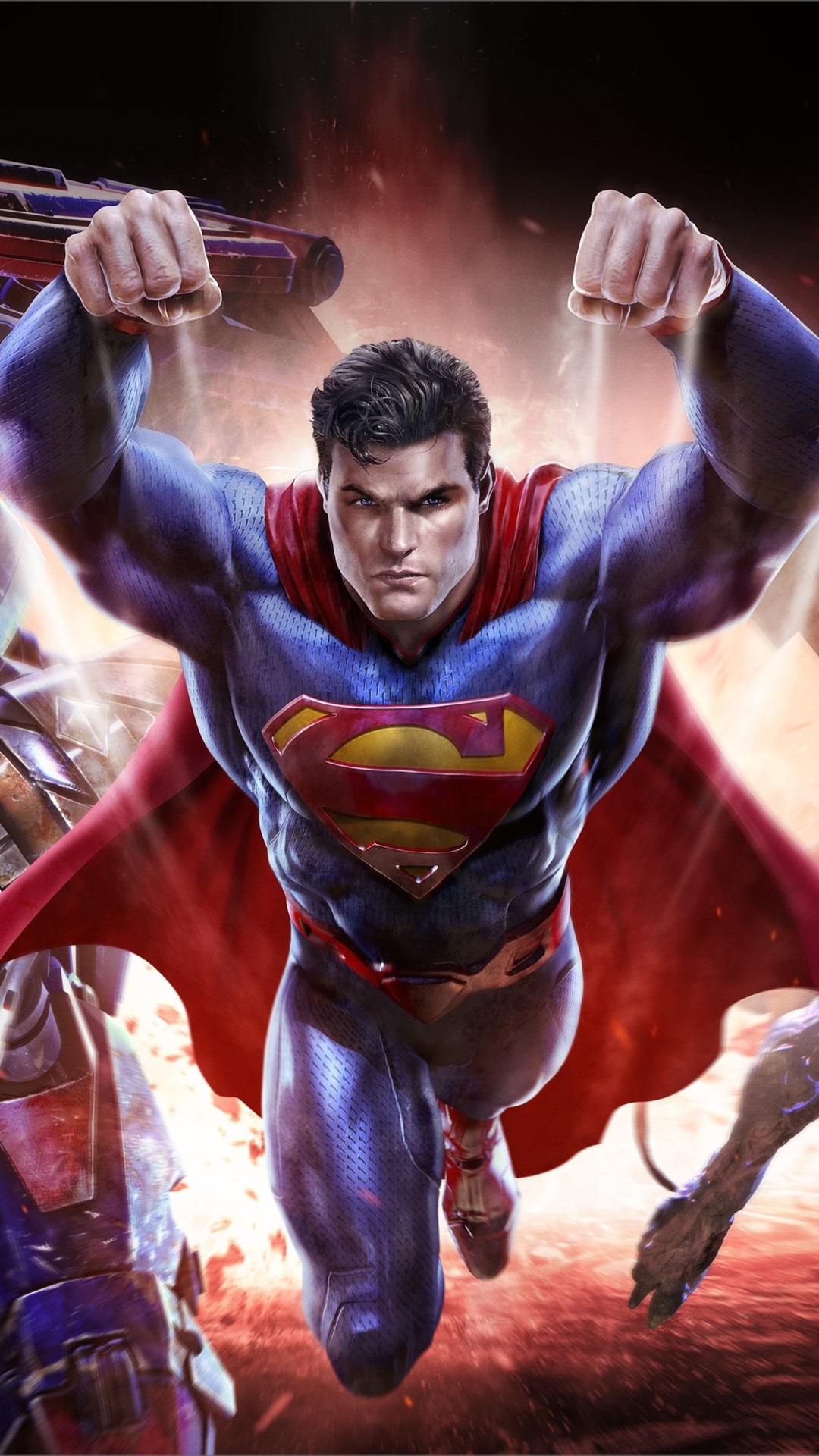 Iphone Wallpaper Dc Comics Warner Games Superman Infinite Crisis 15 Superman 1080x19 Wallpaper Teahub Io