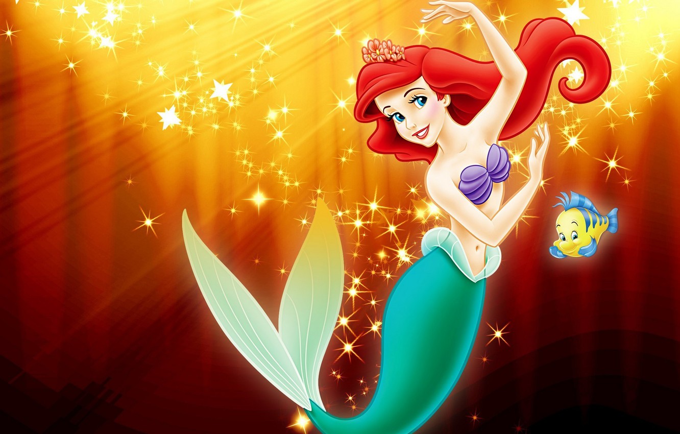 Photo Wallpaper Sea, Cartoon, Princess, Sea, Ariel, - Disney Princess Wallpaper Ariel - HD Wallpaper 