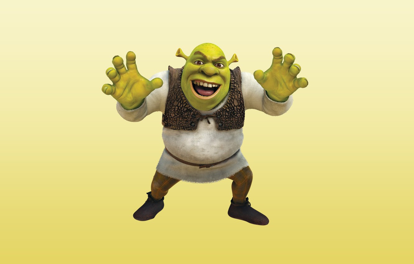 Photo Wallpaper Minimalism, Shrek, Shrek - Ogre Shrek - HD Wallpaper 