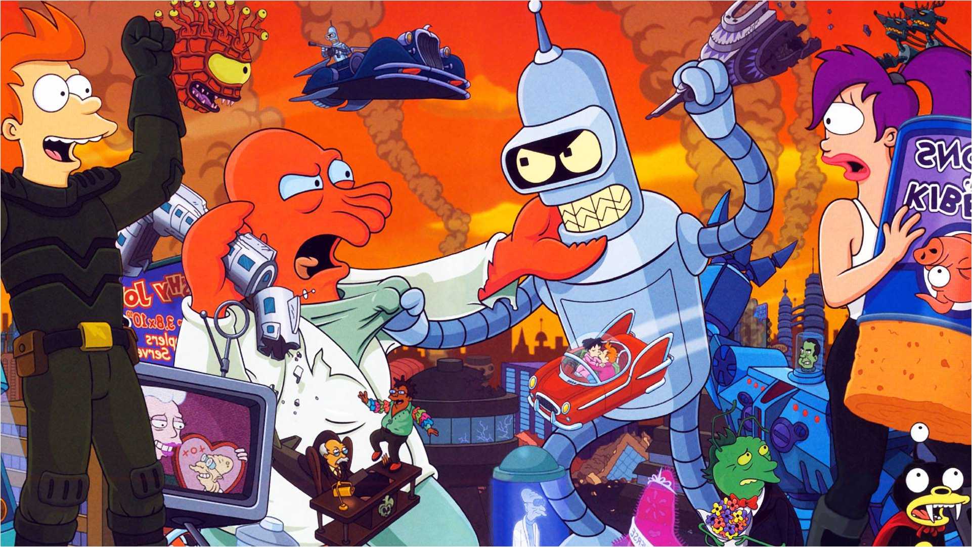 Futurama Wallpaper For Pc - Cartoon - HD Wallpaper 