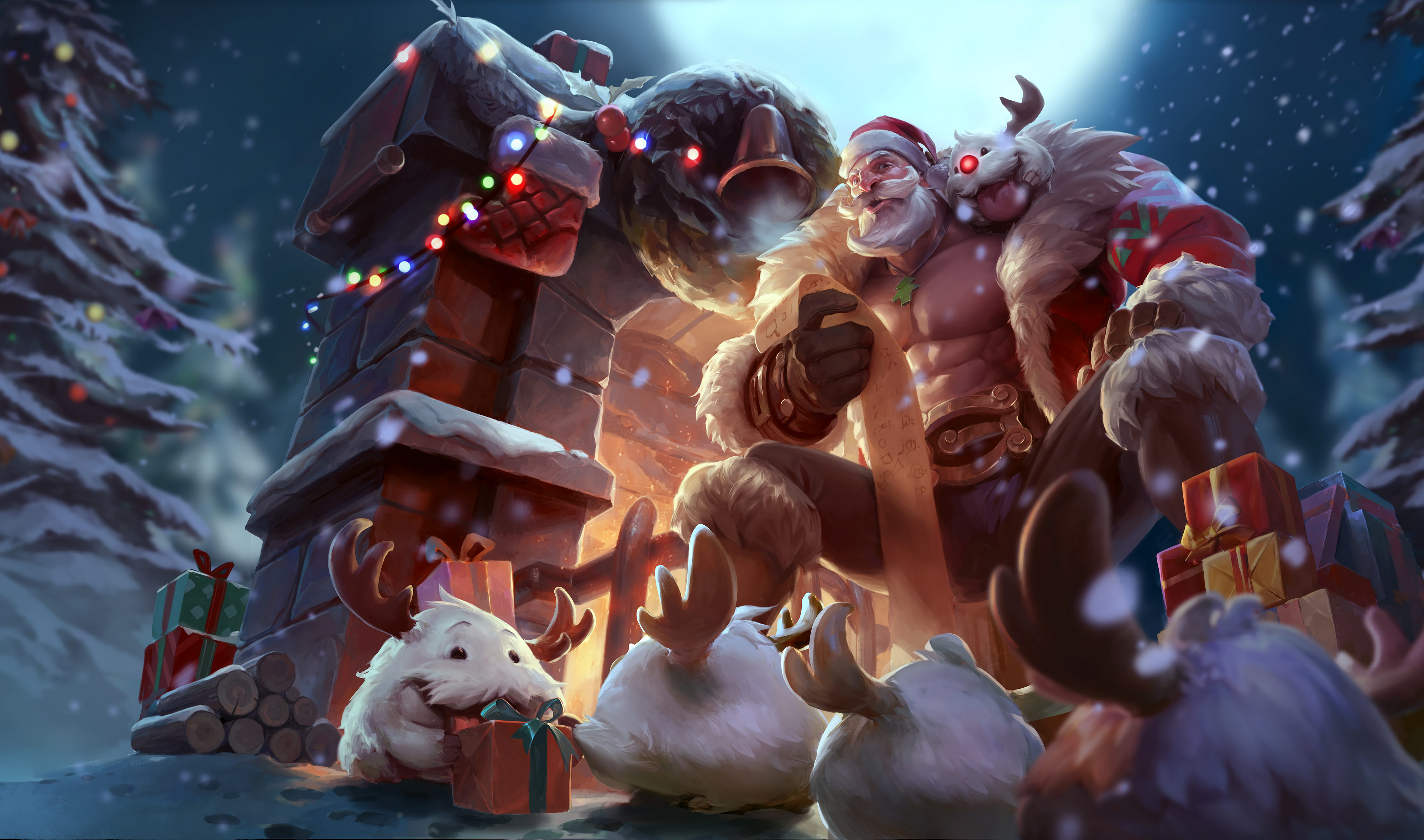 League Of Legends Braum Santa - HD Wallpaper 