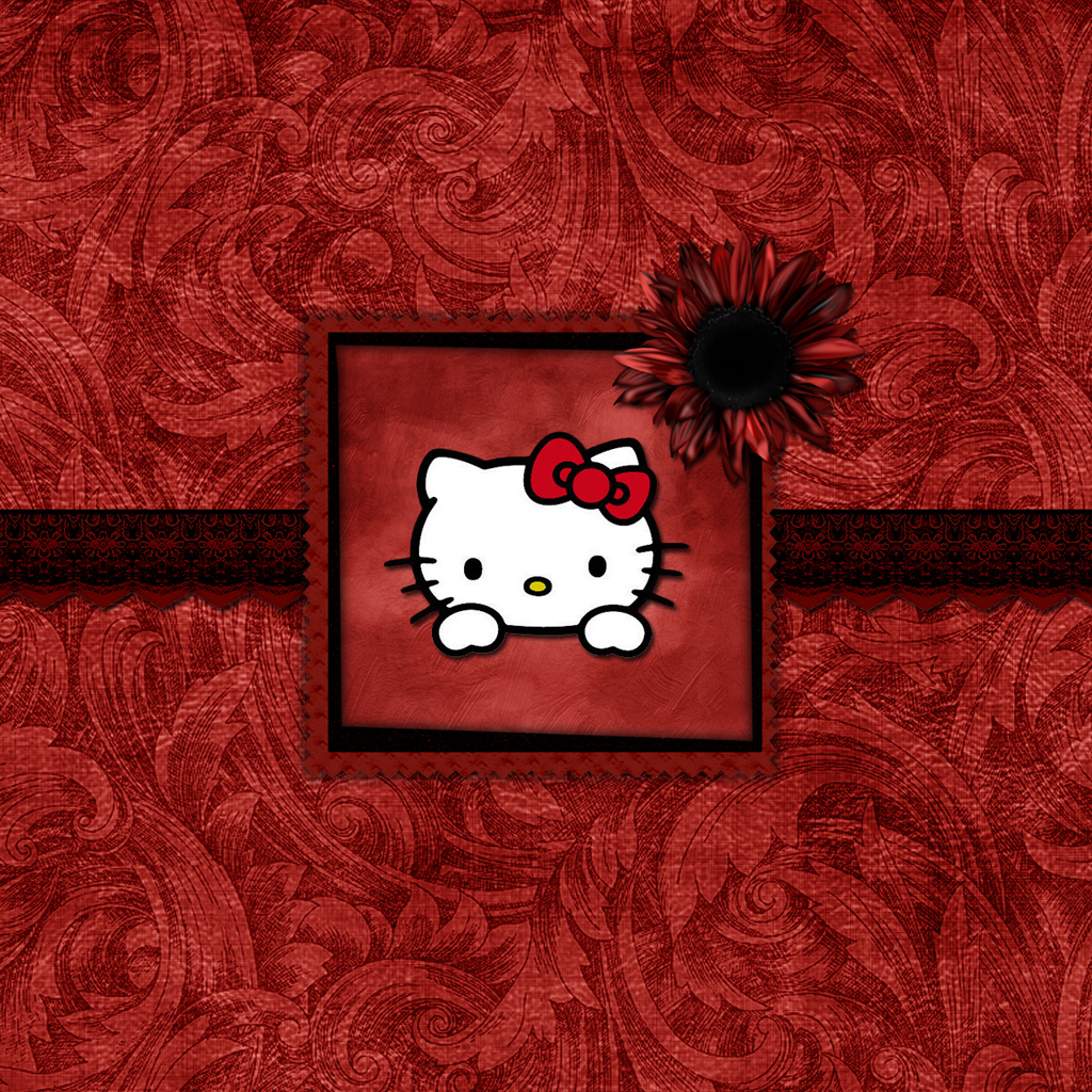 Red Hello Kitty Background - HD Wallpaper 