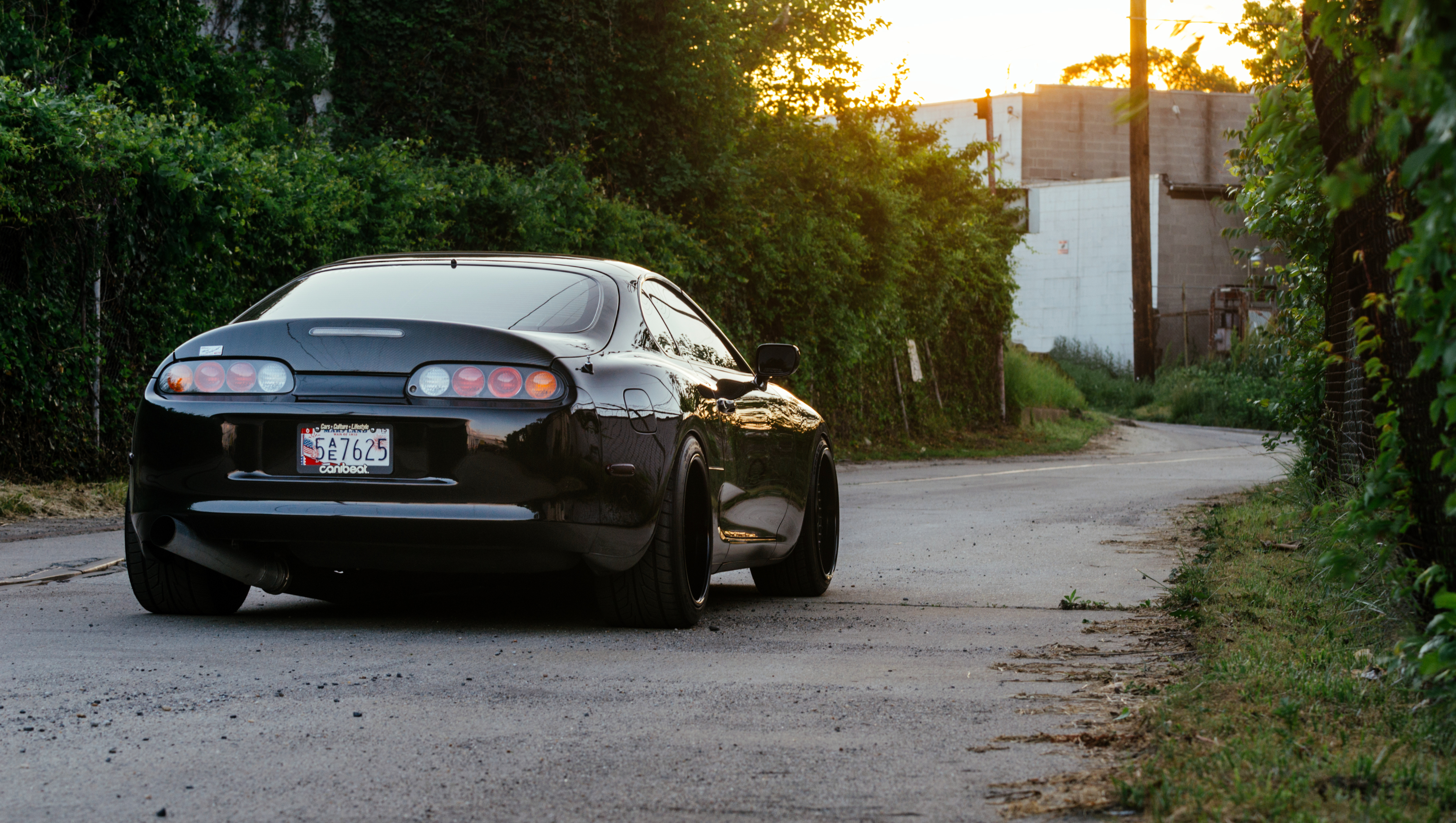 Toyota Supra Back View - HD Wallpaper 