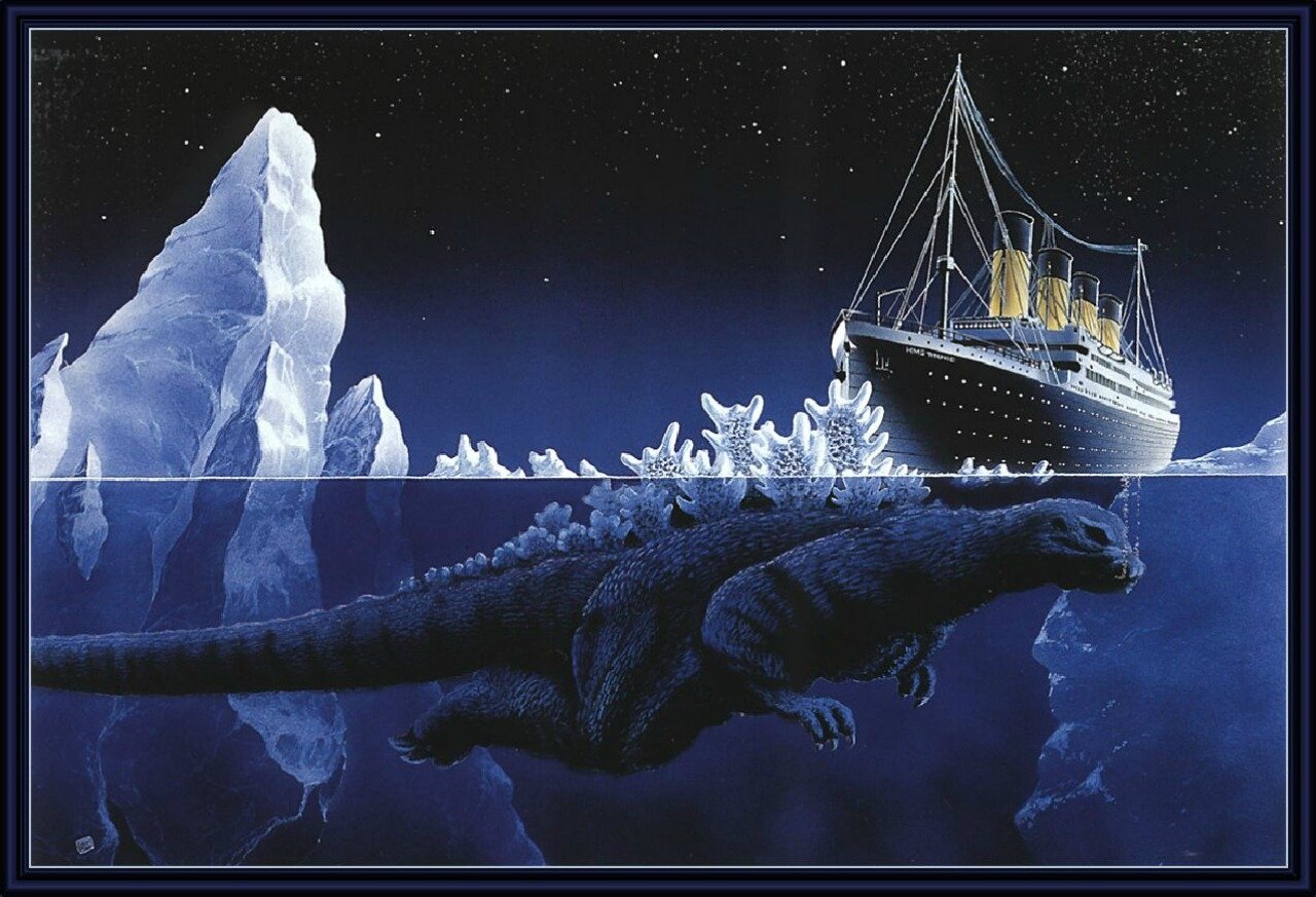 Godzilla Vs Titanic - HD Wallpaper 