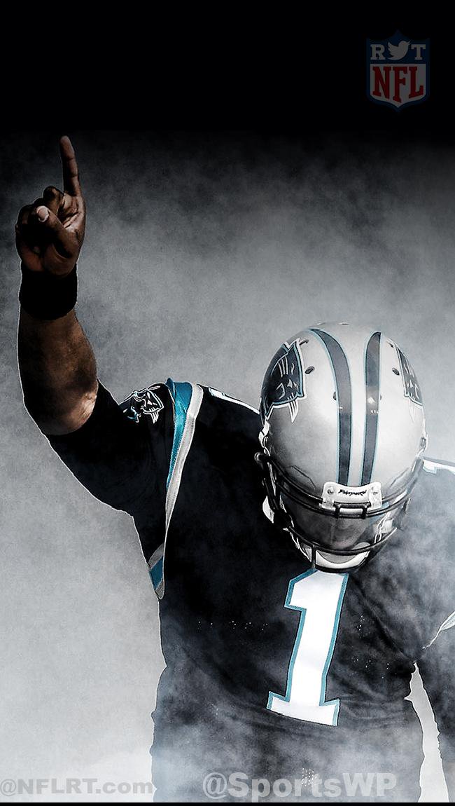 Cam Newton Black Background - HD Wallpaper 
