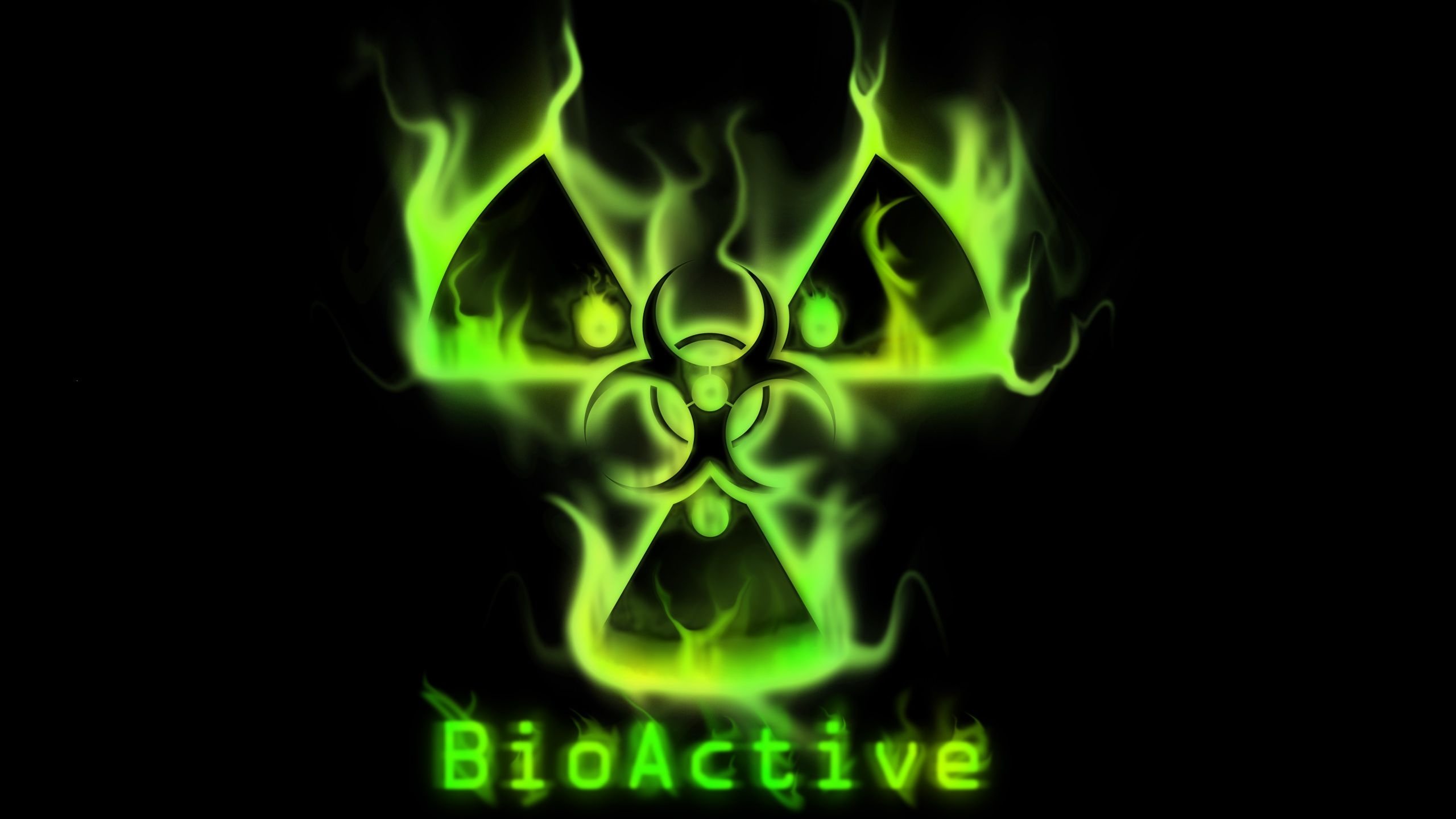 Free Biohazard High Quality Wallpaper Id - Neon Green Biohazard Symbol - HD Wallpaper 