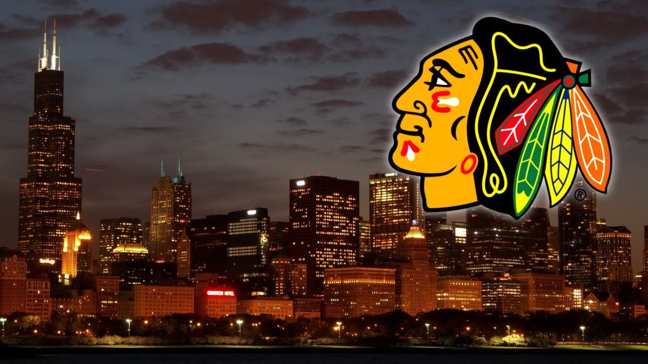 Chicago Blackhawks Wallpaper Skyline - HD Wallpaper 