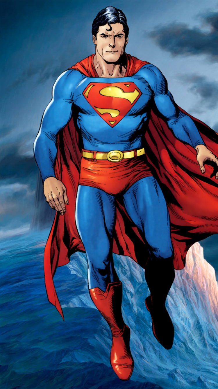 Iphone 6 Superman Hd Iphone Wallpaper - Christopher Reeve Superman Comics - HD Wallpaper 