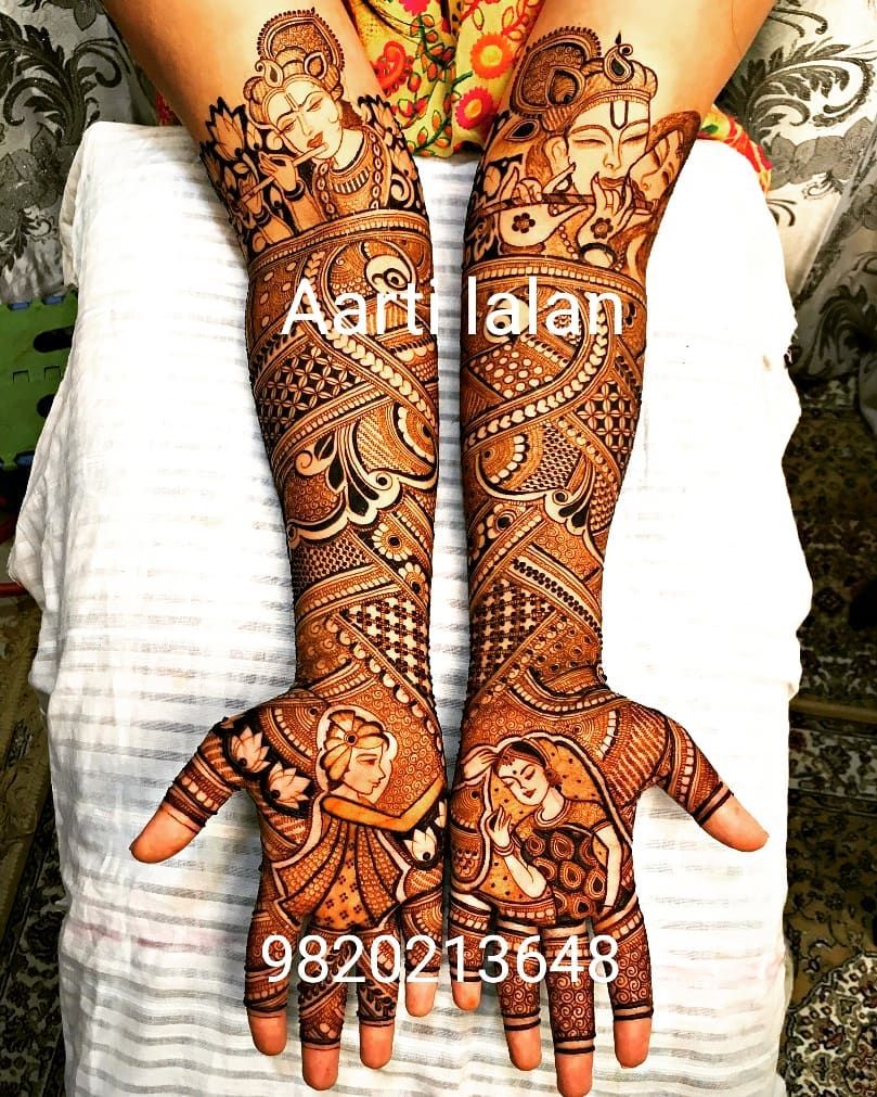 Aarti Lalan Mehndi Design - HD Wallpaper 