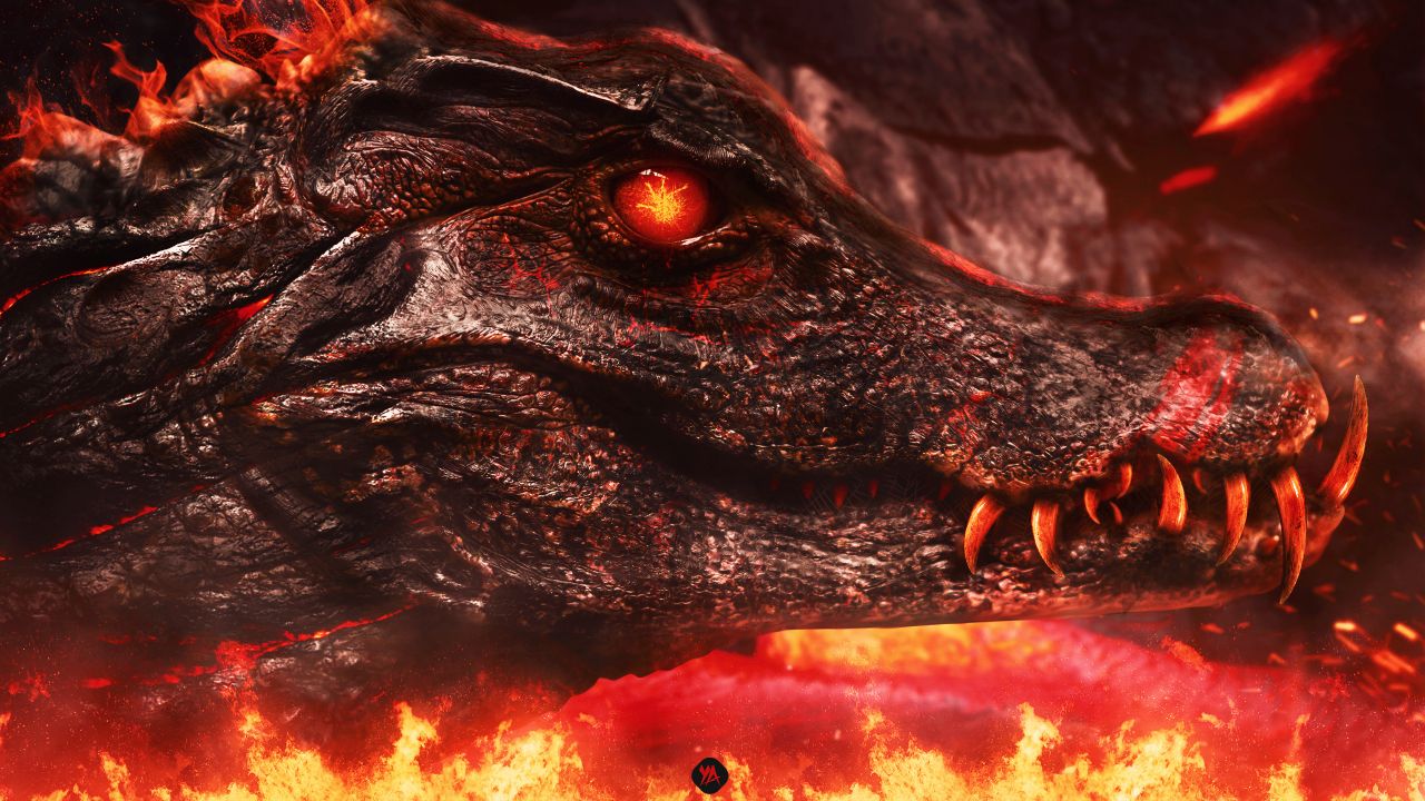 Hell Crocodile - HD Wallpaper 