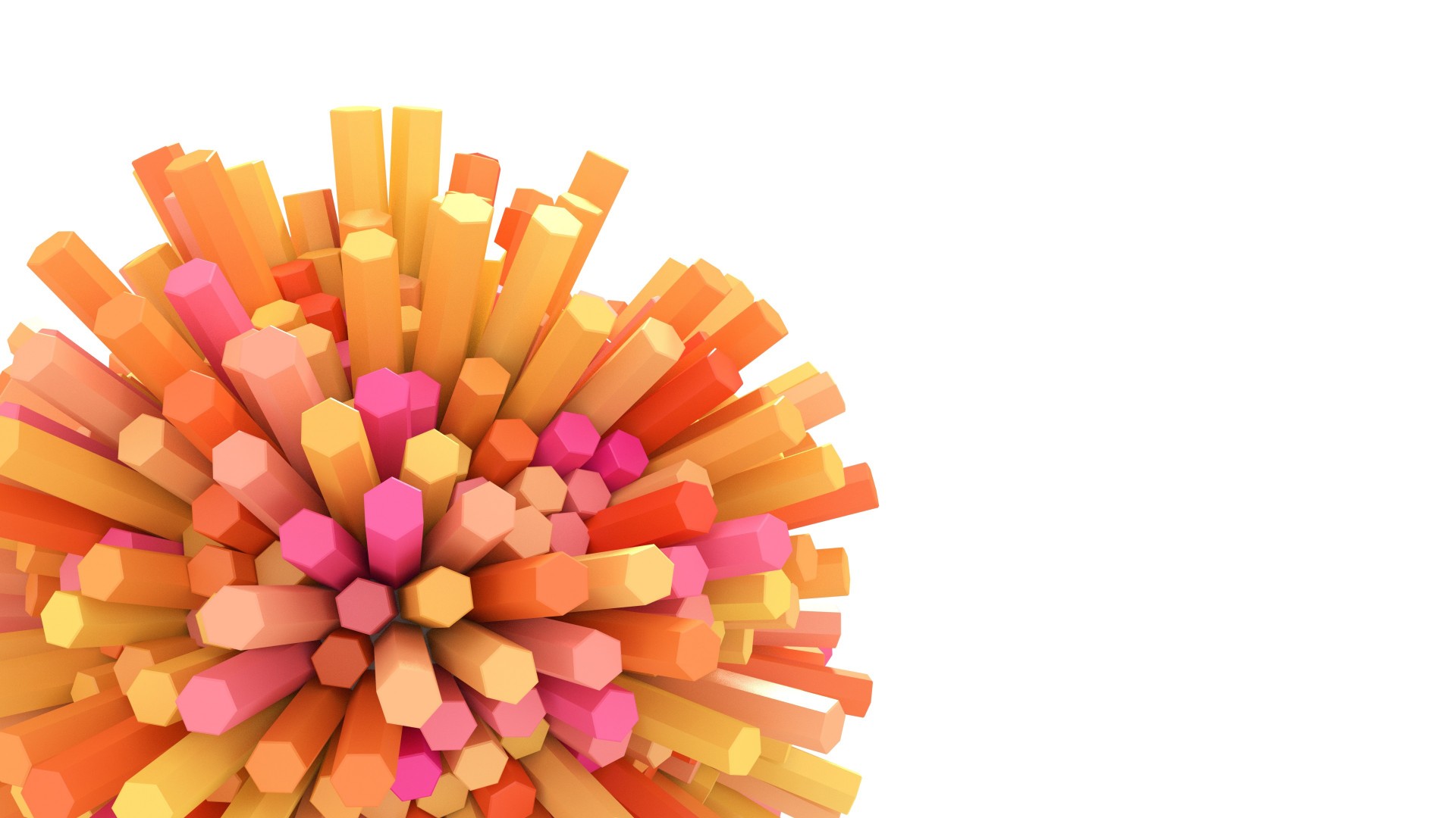 Yellow Pink 3d Hexagon Wallpaper - Hexagon - HD Wallpaper 