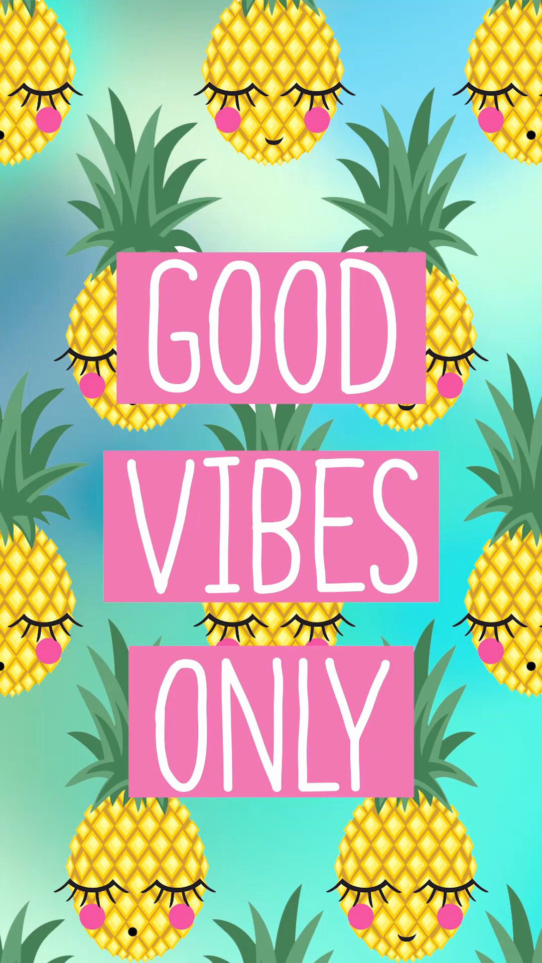Cute Food Wallpapers High Quality, Amazing Wallpapers - Good Vibes Only Pineapple - HD Wallpaper 