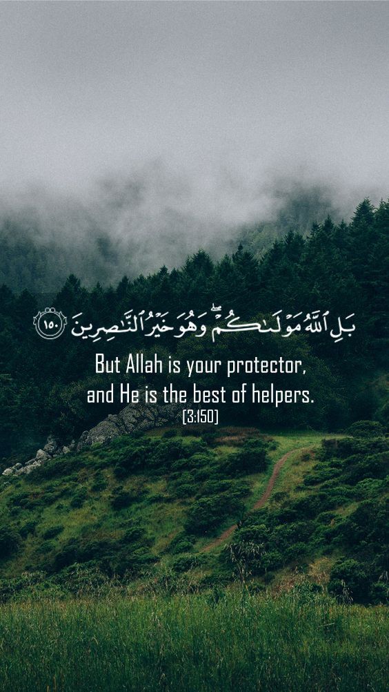 But Allah Is Your Protector And He - HD Wallpaper 