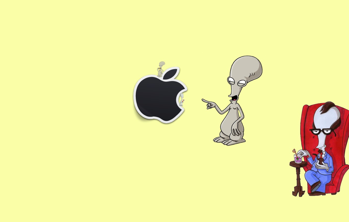 Photo Wallpaper Apple, Mac, Roger, American Dad - Roger American Dad - HD Wallpaper 