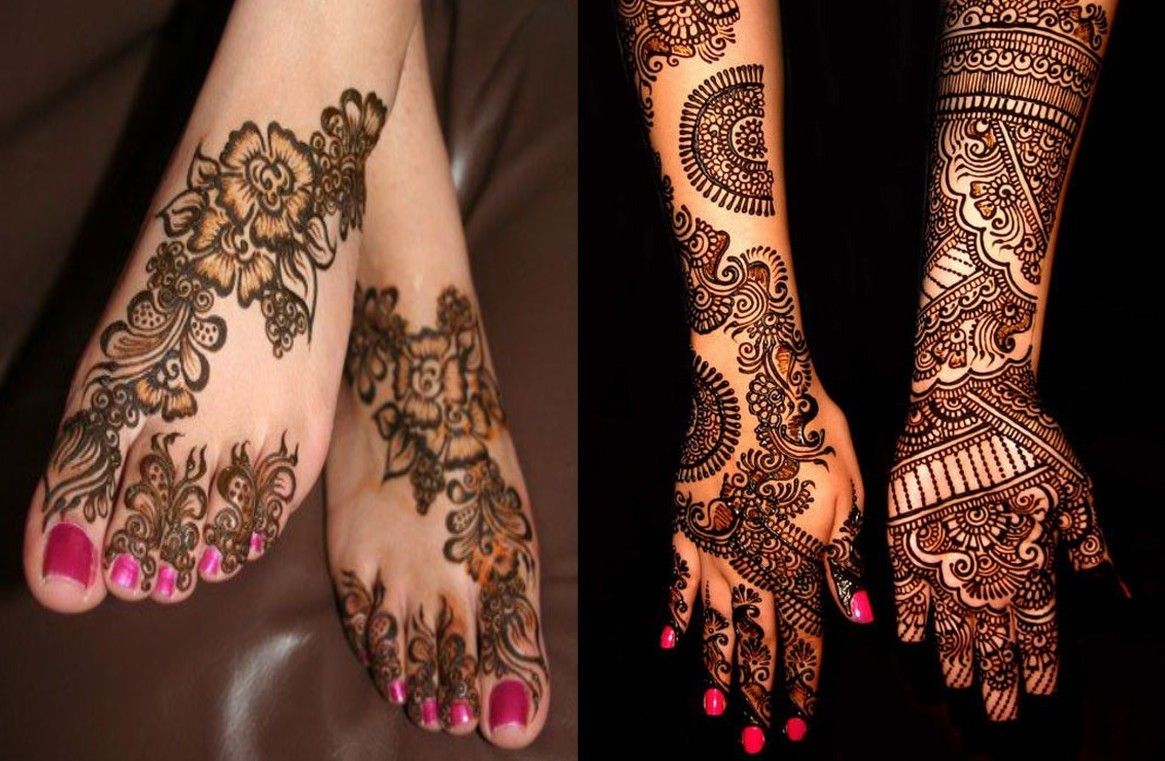 Dulhan Mehndi Designs For Back Hands - HD Wallpaper 