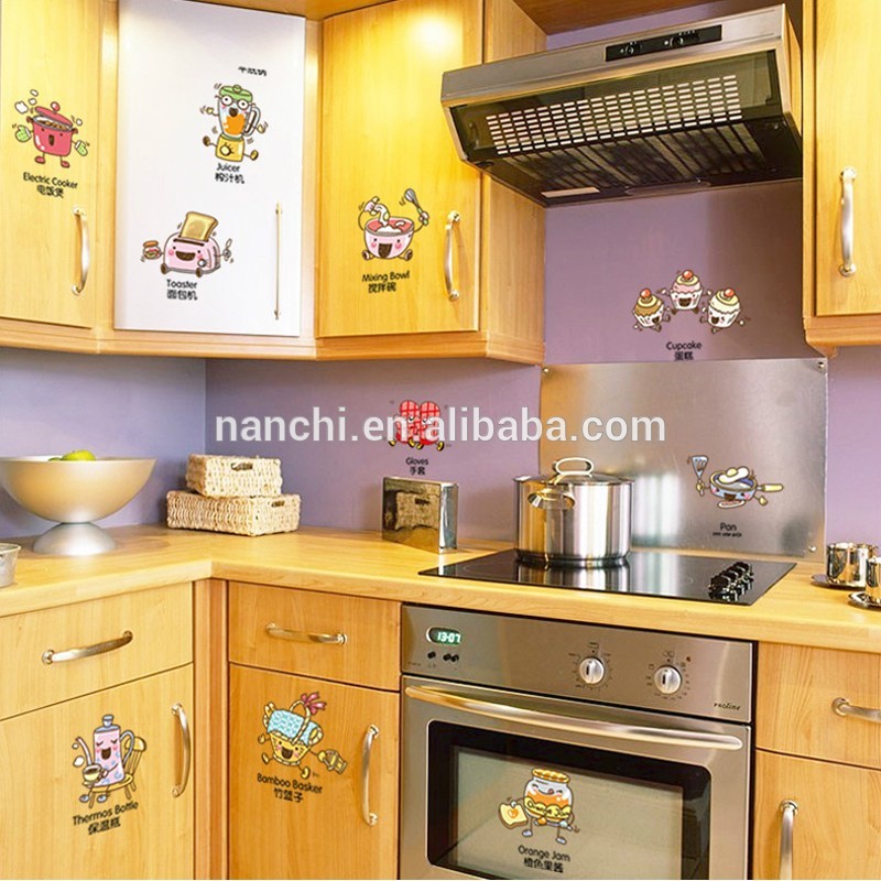 Creative Cute Food Wallpaper Diy Wall Stickers Fridge - Наклейки Еда На Холодильник - HD Wallpaper 