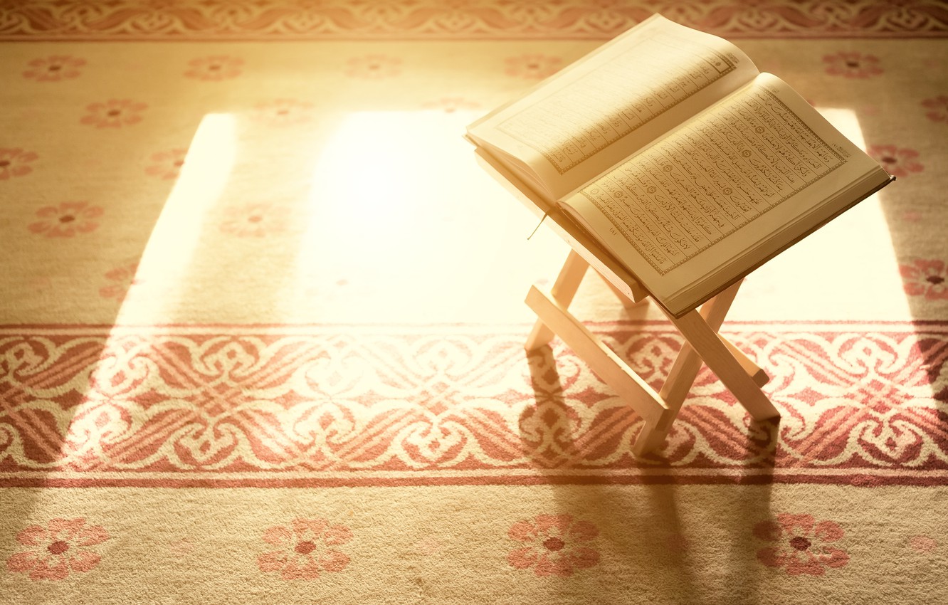 Photo Wallpaper Light, Holy, Book, God, Quran, Islam, - Quran Islamic - HD Wallpaper 