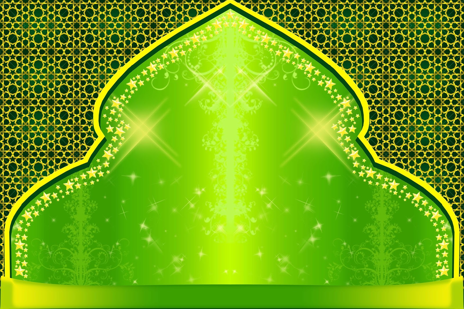 Wonderful Islamic Background - Background Islamic Vector Green - HD Wallpaper 