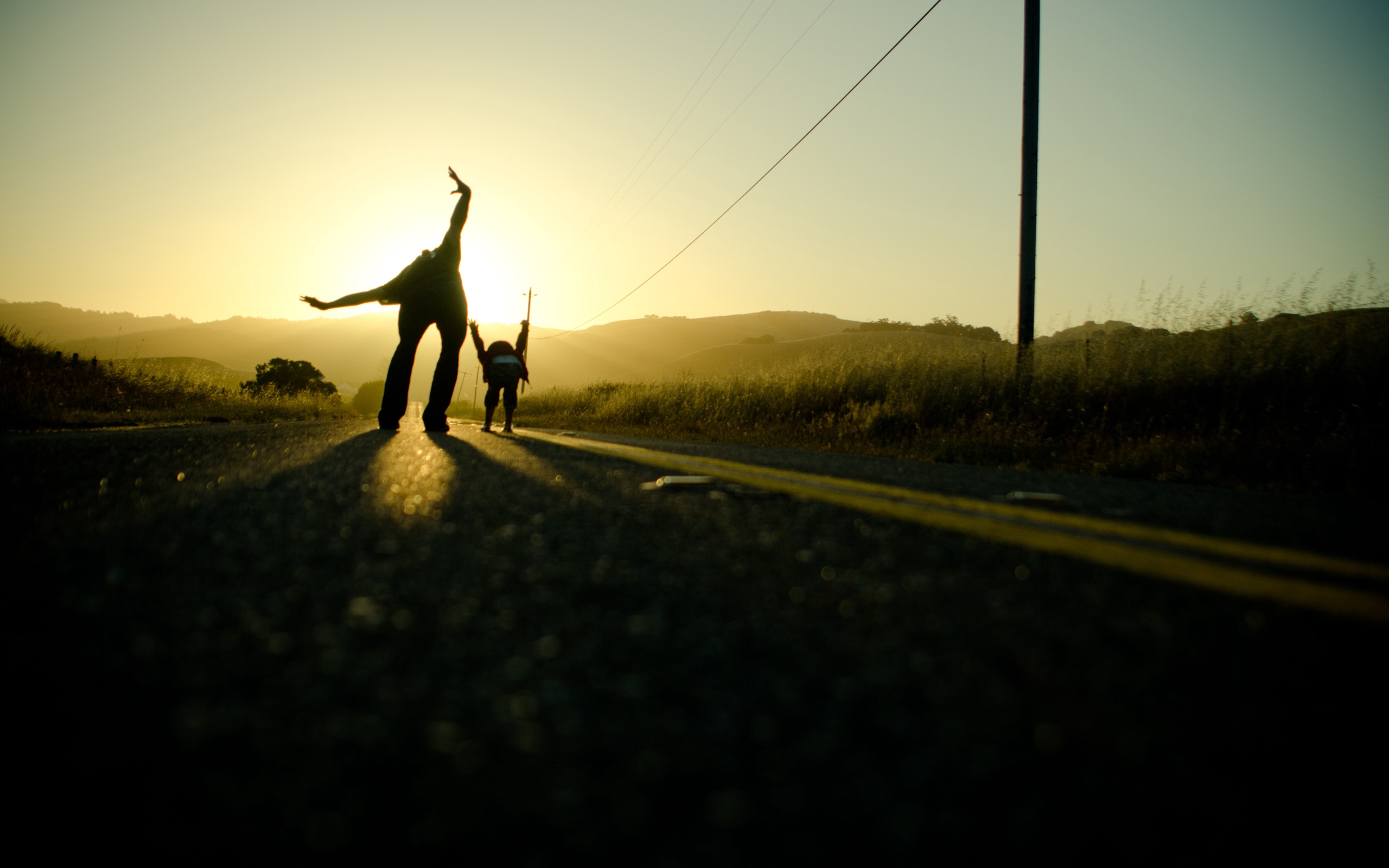 Wallpaper Roads, Mood, Sky, Dad, Way, Hands, Light, - Feint The Journey - HD Wallpaper 
