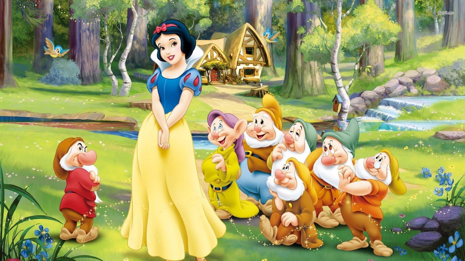 Snow White And The Seven Dwarfs Wallpaper - Snow White Background - HD Wallpaper 