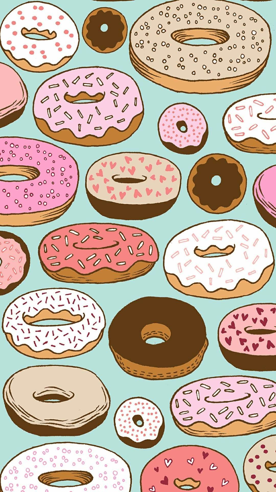 Cute Food Wallpapers Picture, Best Wallpapers Picture, - Background Donuts  - 1080x1920 Wallpaper 