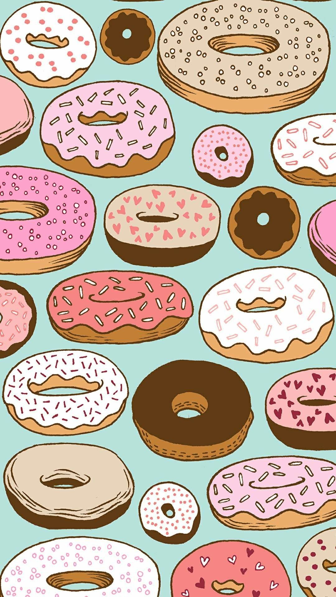 Cute Food Wallpapers Picture, Best Wallpapers Picture, - Background Donuts - HD Wallpaper 